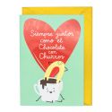 Tarjeta de felicitación - Siempre juntos como chocolate y churros - Miniaturas - 1
