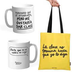 Pack Bolsa de lona La clase no termina + Taza Dar clase - Relacionados - 1